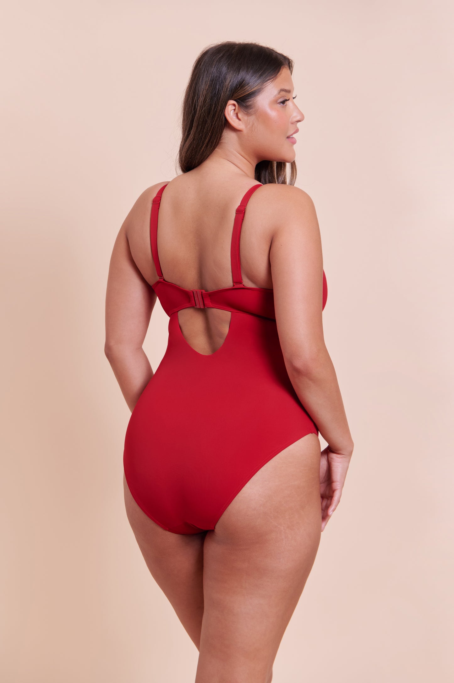 Zip Tide Swimsuit - Black and Red