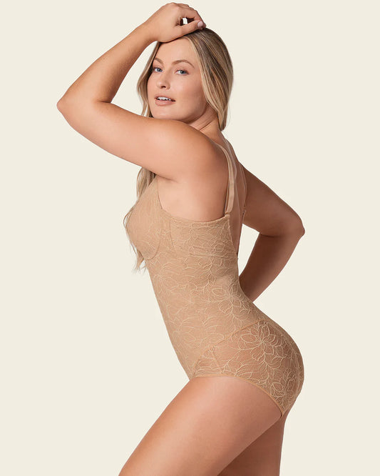 Shaping Lace Bodysuit with Underwire - S, M & L left