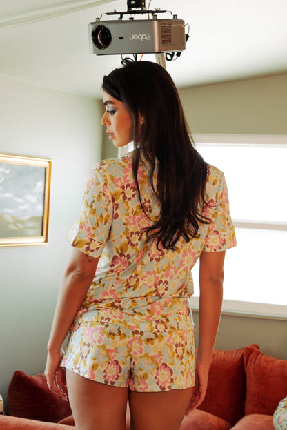 Carmen Painted Blooms Modal Short PJ Set