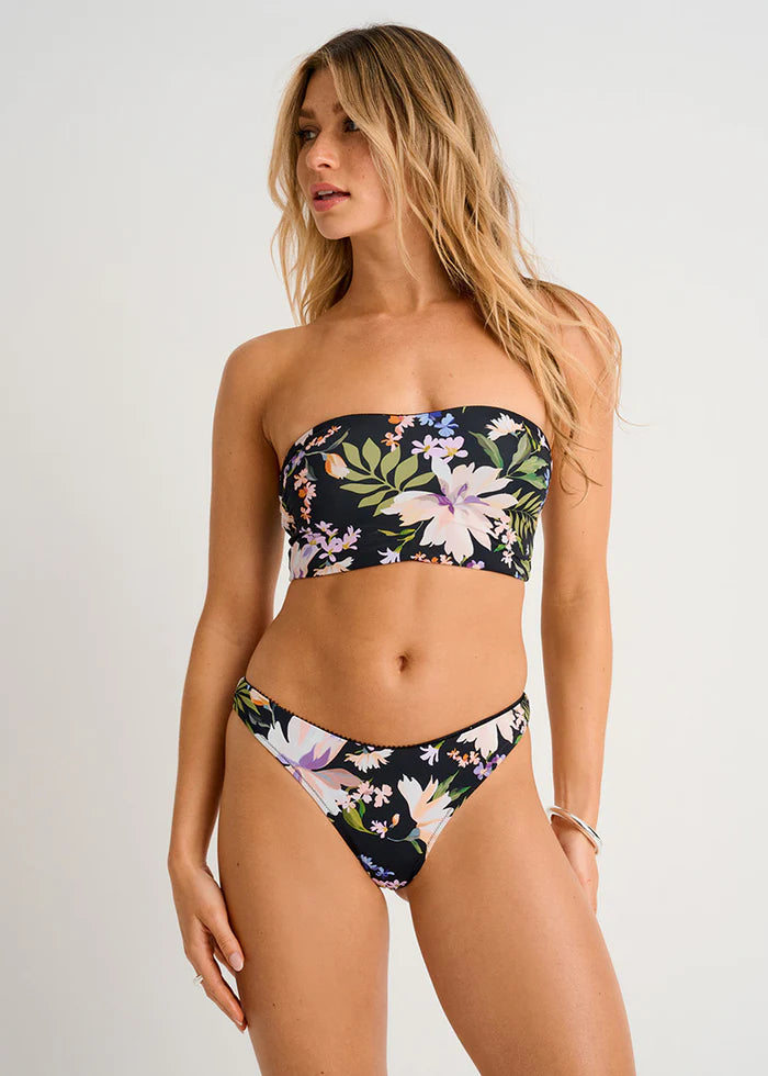 Bandeau Bikini Top with Lace-Up Back