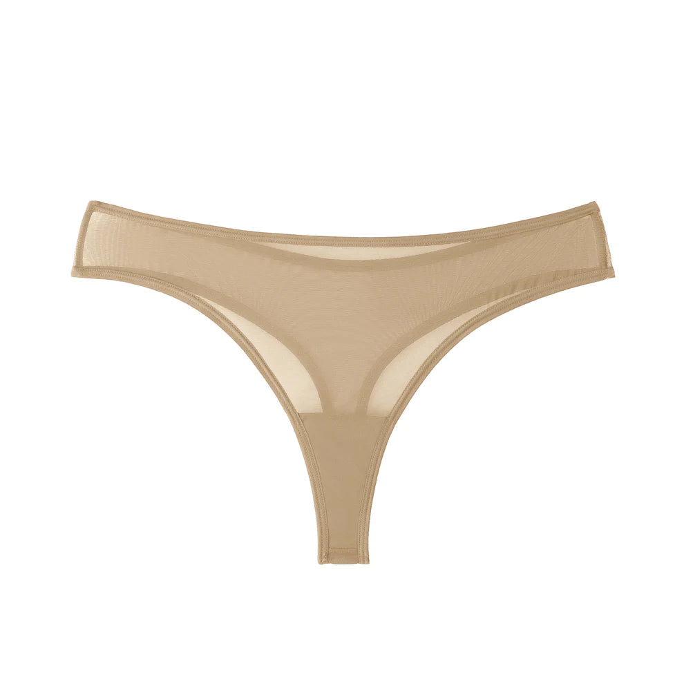 Julie Everyday Sheer Mesh Thong - Multiple Colours - XL left