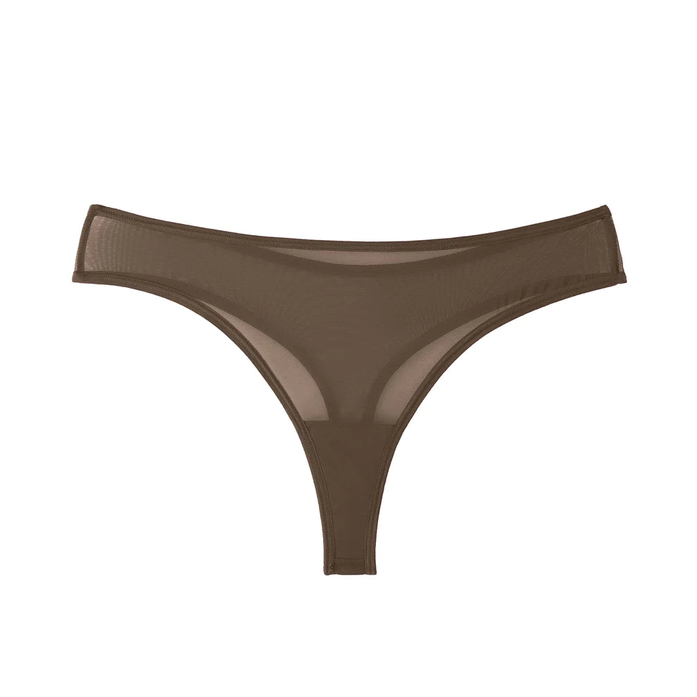 Julie Everyday Sheer Mesh Thong - Multiple Colours - XL left