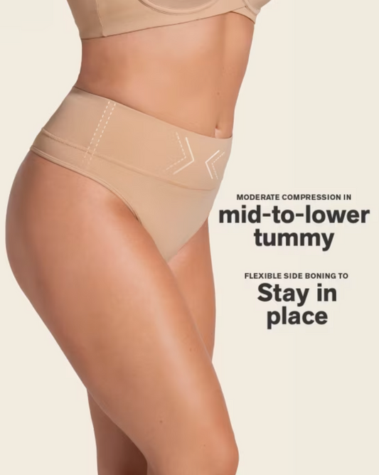 High-waisted Seamless Moderate Shaper Thong