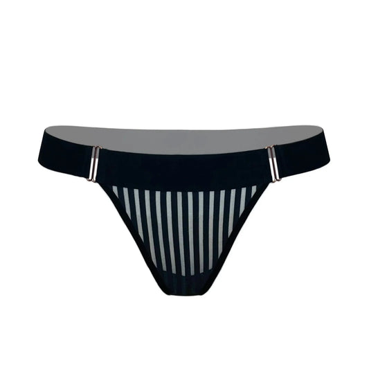 Vertigo Banded Thong - Black