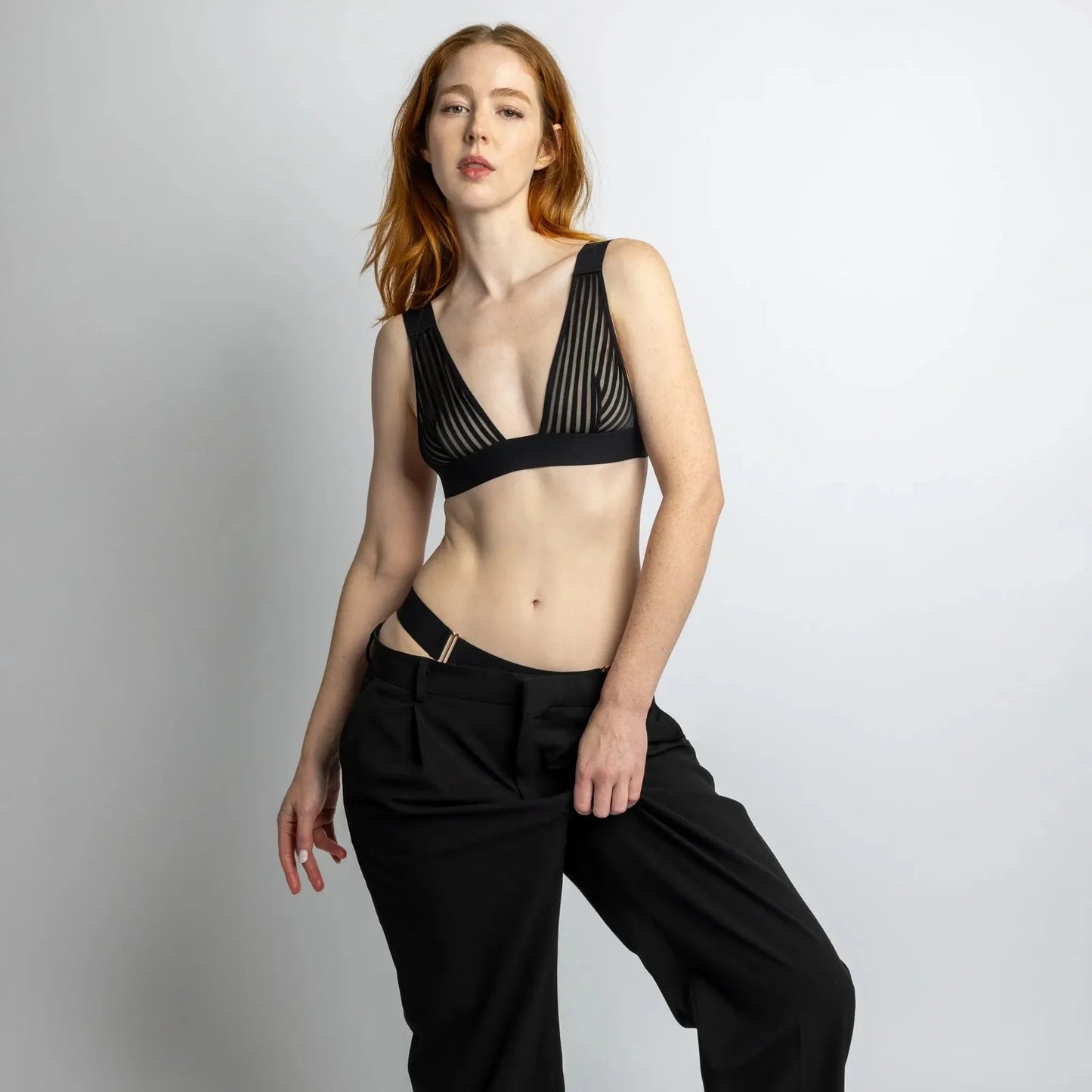 Vertigo Banded Thong - Black