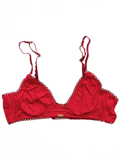 Red Bamboo Bralette Set - XS & S left