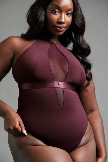 Swerve Bodysuit - Mulberry