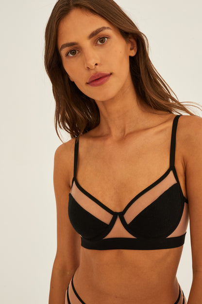 Something Classy Bra Black - XS left