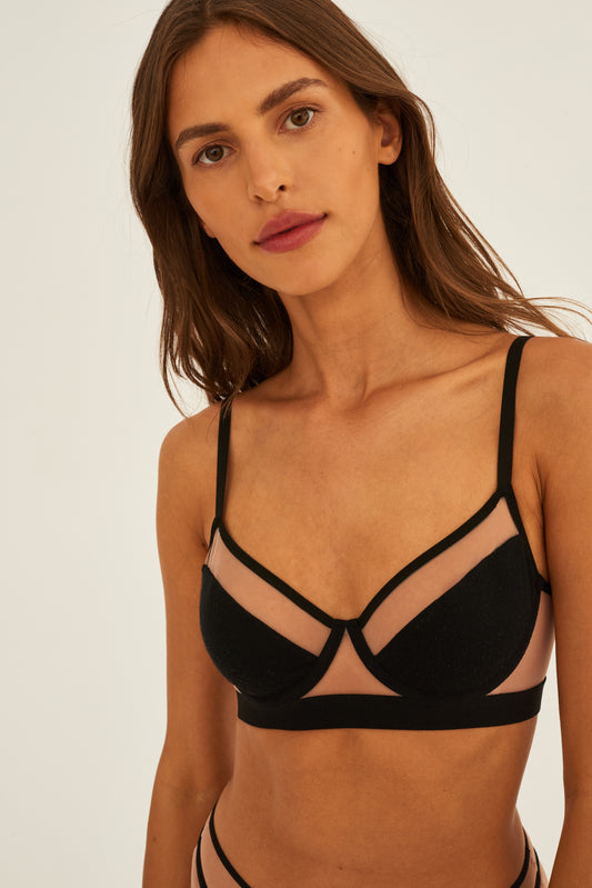 Something Classy Bra Black - XS left